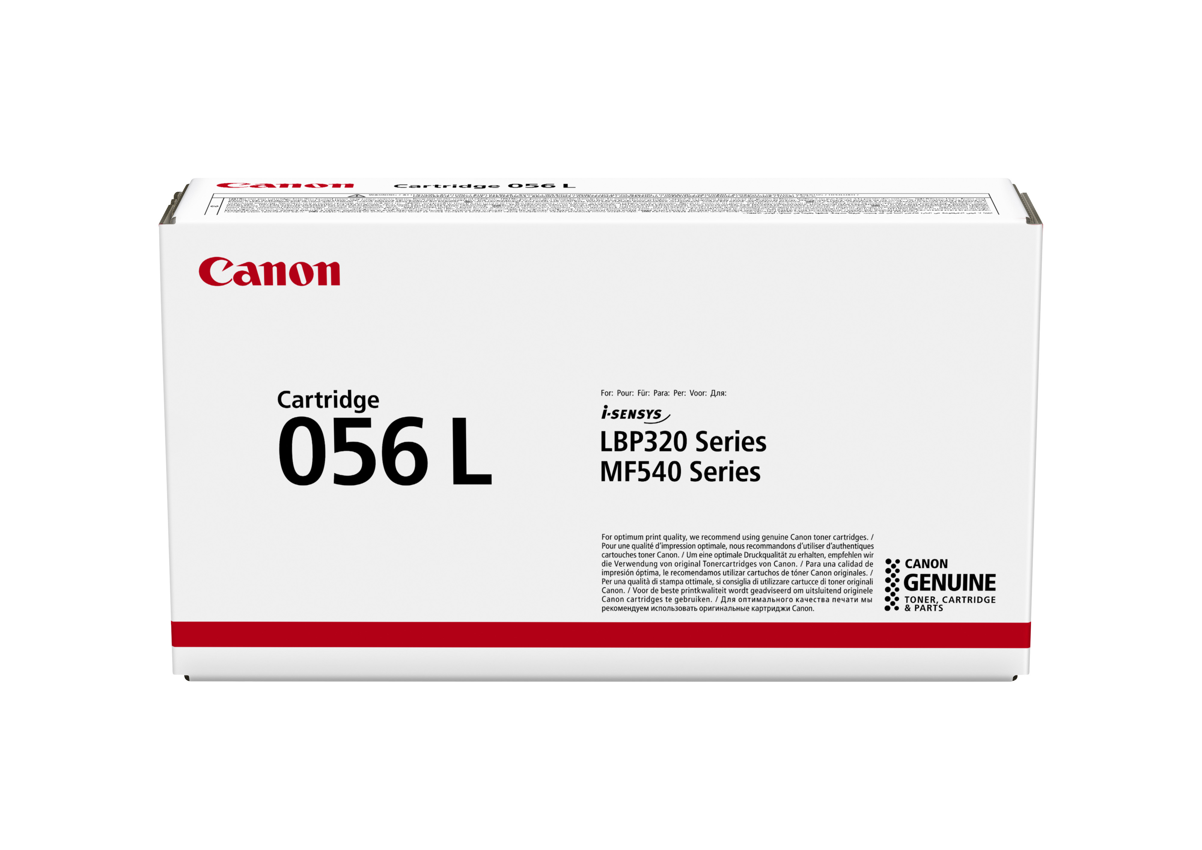 Canon 056L 3006C002 černý (black) originální toner.
Proč koupit naši originální náplň?

Originální toner = záruka přímo od výrobce tiskárny
100 % použití v tiskárně - bezproblémové fungování s vaši tiskárnou
Použitím originální náplně prodlužujete životnost tiskárny
Osvědčená špičková kvalita - vysoce kvalitní a spolehlivý tisk originální tiskovou kazetou od první do poslední stránky
Trvalé a profesionální výsledky tisku - dlouhodobá udržitelnost tisku
Kratší prodleva při tisku stránek
Garance Vaší spokojenosti s použitím naší originální náplně
Zajišťujeme bezplatnou recyklaci originálních náplní
Selhaní náplně v méně než 1% případů
Snadná a rychlá výměna náplně

Kód výrobce: 3006C002