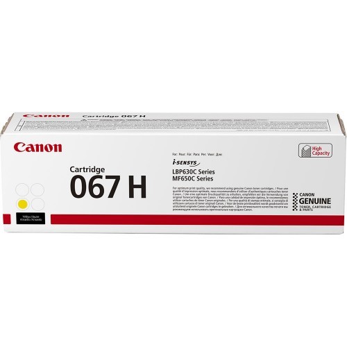 Canon 067H 5103C002 žltý (yellow) originálny toner.
Prečo kúpiť našu originálnu náplň?
 
 

Originálny toner = záruka priamo od výrobcu tlačiarne
100% použitie v tlačiarni - bezproblémové fungovanie s vašou tlačiarňou
Použitím originálnej náplne predlžujete životnosť tlačiarne
Osvedčená špičková kvalita - vysokokvalitná a spoľahlivá tlač originálnou tlačovou kazetou od prvej do poslednej stránky
Trvalé a profesionálne výsledky tlače - dlhodobá udržateľnosť tlače
Kratšie zdržanie pri tlači stránok
Garancia Vašej spokojnosti pri použití našej originálnej náplne
Zabezpečujeme bezplatnú recykláciu originálnych náplní
Zlyhanie náplne v menej ako 1% prípadov
Jednoduchá a rýchla výmena náplne

5103C002