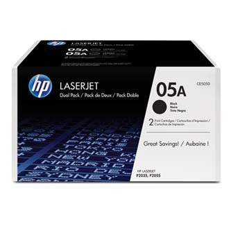 HP 05A CE505AD dvojbalení čierný (black) originálny toner.
 
Prečo kúpiť našu originálnu náplň?
 
 

Originálny toner = záruka priamo od výrobcu tlačiarne
100% použitie v tlačiarni - bezproblémové fungovanie s vašou tlačiarňou
Použitím originálnej náplne predlžujete životnosť tlačiarne
Osvedčená špičková kvalita - vysokokvalitná a spoľahlivá tlač originálnou tlačovou kazetou od prvej do poslednej stránky
Trvalé a profesionálne výsledky tlače - dlhodobá udržateľnosť tlače
Kratšie zdržanie pri tlači stránok
Garancia Vašej spokojnosti pri použití našej originálnej náplne
Zabezpečujeme bezplatnú recykláciu originálnych náplní
Zlyhanie náplne v menej ako 1% prípadov
Jednoduchá a rýchla výmena náplne

Kód výrobca: CE505D