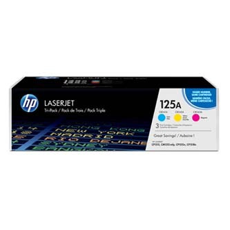 HP 125A CF373AM, azurová/purpurová/žlutá (cyan/magenta/yellow) originální toner