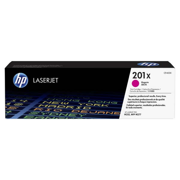 HP 201X CF403X purpurový (magenta) originálny toner.
 
Prečo kúpiť našu originálnu náplň?
 
 

Originálny toner = záruka priamo od výrobcu tlačiarne
100% použitie v tlačiarni - bezproblémové fungovanie s vašou tlačiarňou
Použitím originálnej náplne predlžujete životnosť tlačiarne
Osvedčená špičková kvalita - vysokokvalitná a spoľahlivá tlač originálnou tlačovou kazetou od prvej do poslednej stránky
Trvalé a profesionálne výsledky tlače - dlhodobá udržateľnosť tlače
Kratšie zdržanie pri tlači stránok
Garancia Vašej spokojnosti pri použití našej originálnej náplne
Zabezpečujeme bezplatnú recykláciu originálnych náplní
Zlyhanie náplne v menej ako 1% prípadov
Jednoduchá a rýchla výmena náplne

Kód výrobca: CF403X