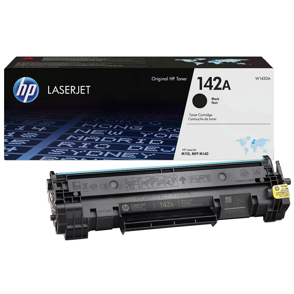 HP 142A W1420A čierny (black) originálny toner.
   Originálny toner = záruka priamo od výrobcu tlačiarne 100% použitie v tlačiarni - bezproblémové fungovanie s vašou tlačiarňou Použitím originálnej náplne predlžujete životnosť tlačiarne Osvedčená špičková kvalita - vysokokvalitná a spoľahlivá tlač originálnou tlačovou kazetou od prvej do poslednej stránky Trvalé a profesionálne výsledky tlače - dlhodobá udržateľnosť tlače Kratšie zdržanie pri tlači stránok Garancia Vašej spokojnosti pri použití našej originálnej náplne Zabezpečujeme bezplatnú recykláciu originálnych náplní Zlyhanie náplne v menej ako 1% prípadov Jednoduchá a rýchla výmena náplne  Kód výrobca: W1420A