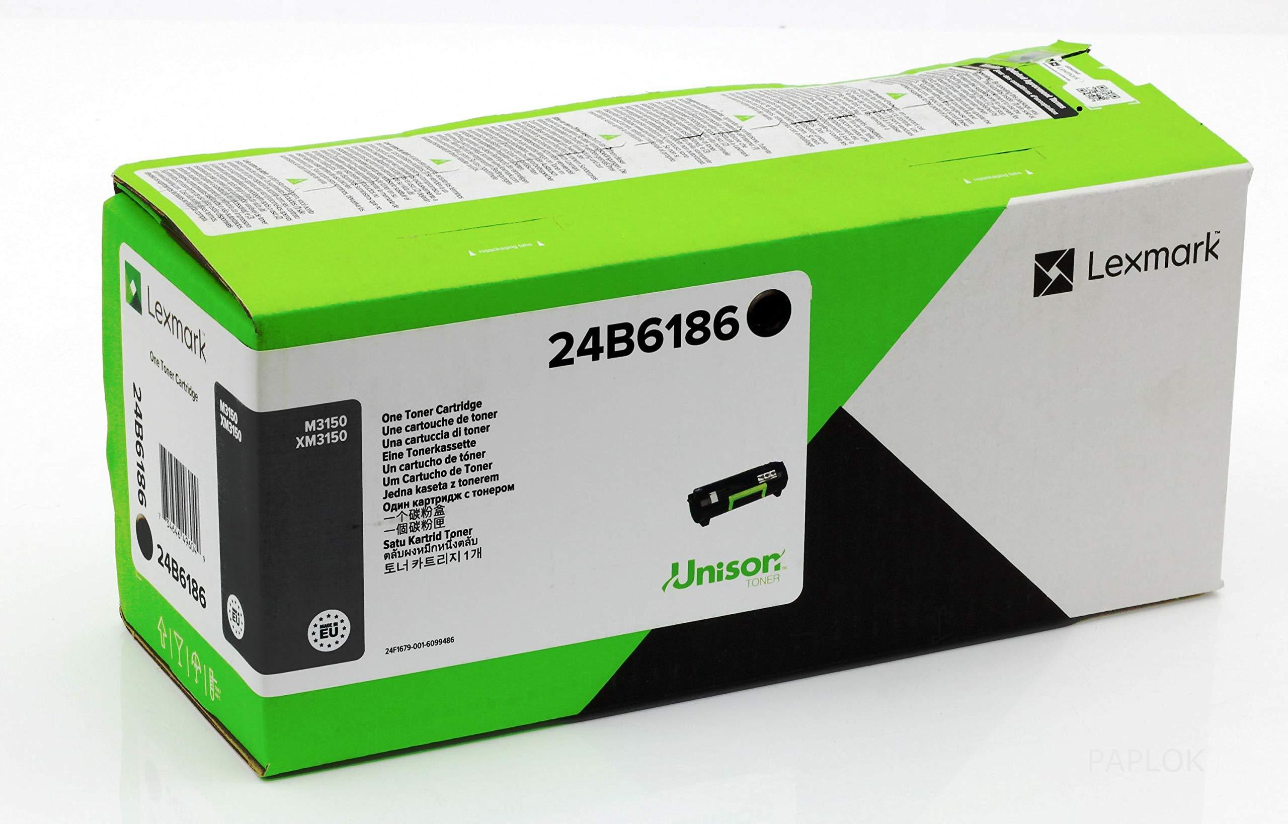 Lexmark 24B6186 čierny (black) originálny toner.
Prečo kúpiť našu originálnu náplň?
 

Originálny toner = záruka priamo od výrobcu tlačiarne
100% použitie v tlačiarni - bezproblémové fungovanie s vašou tlačiarňou
Použitím originálnej náplne predlžujete životnosť tlačiarne
Osvedčená špičková kvalita - vysokokvalitná a spoľahlivá tlač originálnou tlačovou kazetou od prvej do poslednej stránky
Trvalé a profesionálne výsledky tlače - dlhodobá udržateľnosť tlače
Kratšie zdržanie pri tlači stránok
Garancia Vašej spokojnosti pri použití našej originálnej náplne
Zabezpečujeme bezplatnú recykláciu originálnych náplní
Zlyhanie náplne v menej ako 1% prípadov
Jednoduchá a rýchla výmena náplne

Kód výrobca: 24B6186