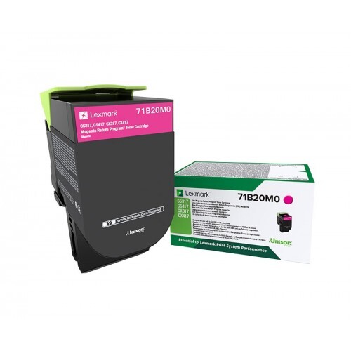 Lexmark 71B20M0 purpurový (magenta) originálny toner.
Prečo kúpiť našu originálnu náplň?
 

Originálny toner = záruka priamo od výrobcu tlačiarne
100% použitie v tlačiarni - bezproblémové fungovanie s vašou tlačiarňou
Použitím originálnej náplne predlžujete životnosť tlačiarne
Osvedčená špičková kvalita - vysokokvalitná a spoľahlivá tlač originálnou tlačovou kazetou od prvej do poslednej stránky
Trvalé a profesionálne výsledky tlače - dlhodobá udržateľnosť tlače
Kratšie zdržanie pri tlači stránok
Garancia Vašej spokojnosti pri použití našej originálnej náplne
Zabezpečujeme bezplatnú recykláciu originálnych náplní
Zlyhanie náplne v menej ako 1% prípadov
Jednoduchá a rýchla výmena náplne

Kód výrobca: 71B20M0