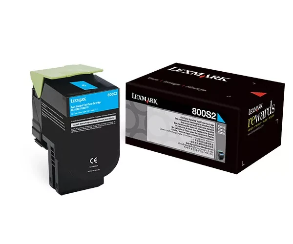 Lexmark 80C0S20 azurový (cyan) originální toner