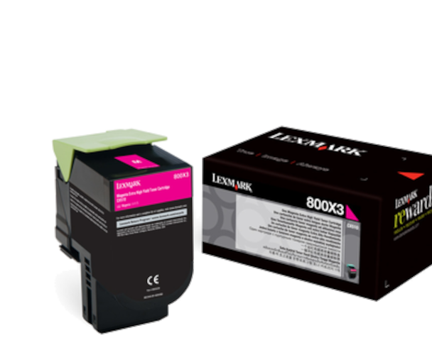 Lexmark 80C0X30 purpurový (magenta) originální toner