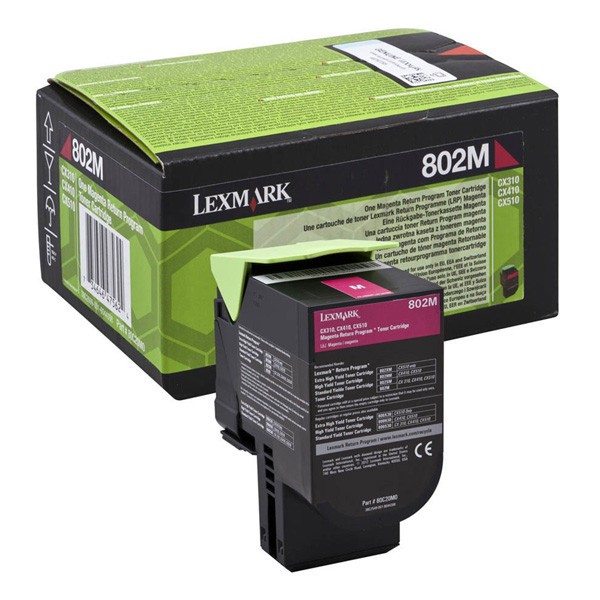 Lexmark 80C20ME purpurový (magenta) originálny toner.
Prečo kúpiť našu originálnu náplň?
 

Originálny toner = záruka priamo od výrobcu tlačiarne
100% použitie v tlačiarni - bezproblémové fungovanie s vašou tlačiarňou
Použitím originálnej náplne predlžujete životnosť tlačiarne
Osvedčená špičková kvalita - vysokokvalitná a spoľahlivá tlač originálnou tlačovou kazetou od prvej do poslednej stránky
Trvalé a profesionálne výsledky tlače - dlhodobá udržateľnosť tlače
Kratšie zdržanie pri tlači stránok
Garancia Vašej spokojnosti pri použití našej originálnej náplne
Zabezpečujeme bezplatnú recykláciu originálnych náplní
Zlyhanie náplne v menej ako 1% prípadov
Jednoduchá a rýchla výmena náplne

Kód výrobca: 80C20ME