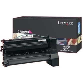 Lexmark C7702MH purpurový (magenta) originální toner.
Proč koupit naši originální náplň?

Originální toner = záruka přímo od výrobce tiskárny
100 % použití v tiskárně - bezproblémové fungování s vaši tiskárnou
Použitím originální náplně prodlužujete životnost tiskárny
Osvědčená špičková kvalita - vysoce kvalitní a spolehlivý tisk originální tiskovou kazetou od první do poslední stránky
Trvalé a profesionální výsledky tisku - dlouhodobá udržitelnost tisku
Kratší prodleva při tisku stránek
Garance Vaší spokojenosti s použitím naší originální náplně
Zajišťujeme bezplatnou recyklaci originálních náplní
Selhaní náplně v méně než 1% případů
Snadná a rychlá výměna náplně

Kód výrobce: C7702MH