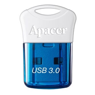 Apacer USB flash disk, USB 3.0, 32GB, AH157, modrý, AP32GAH157U-1, USB A, s krytkou