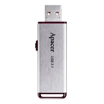 Apacer USB flash disk, USB 3.0, 32GB, AH35A, stříbrný, AP32GAH35AS-1, USB A, s výsuvným konektorem