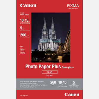 Canon Photo Paper Plus Semi-Glossy, foto papír, pololesklý, saténový, bílý, 10x15cm, 4x6