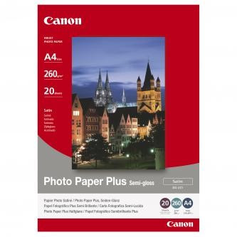 Canon 1686B021 Photo Paper Plus Semi-Glossy, foto papír, pololesklý, saténový, bílý, A4, 260 g/m2, 20