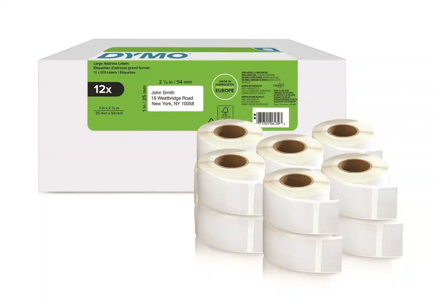 Dymo 2177563, 54mm x 25mm, bílé papírové štítky
