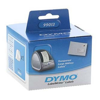 Dymo 99013, S0722410, 36mm x 89mm, průhledné papírové štítky