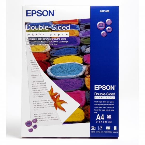 Epson C13S041569 C13S041569 Double-Sided Matte Paper, 178 g, A4, 50 listů, oboustranný tisk