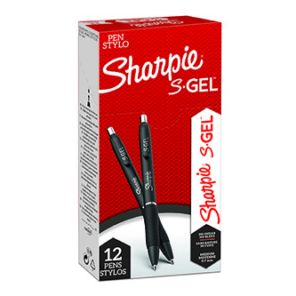 Levně Sharpie, gelové pero S-Gel, černé, 12ks, 0.7mm