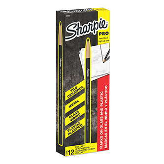 Levně Sharpie, popisovač China Marker, černý, 12ks, 2mm, smazatelný, voskový