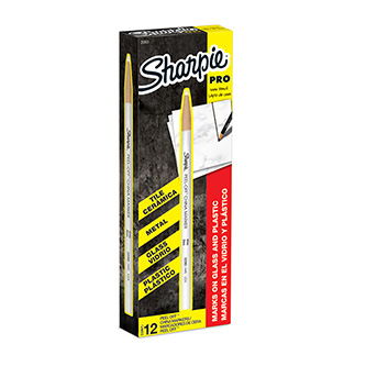 Levně Sharpie, popisovač China Marker, bílý, 12ks, 2mm, smazatelný, voskový
