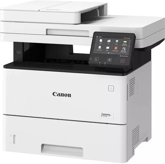 Canon i-SENSYS MF553dw 5160C010 laserová multifunkcia.
Vysoko výkonná tlač a skenovanie z kompaktných multifunkčných čiernobielych laserových zariadení so širokými možnosťami pripojenia.
Pripojenie ku cloudu
Natívne pripojenie ku cloudu je pripravené ihneď po vybalení, takže môžete tlačiť priamo zo služieb cloudových úložísk, ako sú Disk Google, Dropbox a OneDrive, alebo do nich priamo skenovať.
Ochrana dokumentov a zariadení
Medzi dostupné bezpečnostné funkcie patrí zabezpečenie PIN kódom pre obmedzenie prístupu k dôverným tlačeným dokumentom a overovanie systému pri spustení chrániace zariadenia pred hackerskými útokmi a vírusovými hrozbami.
Zvýšená produktivita
Výnimočná rýchlosť tlače až 43 str./min, obojstranná tlač a jednopriechodové obojstranné skenovanie zaisťujú vyššie úrovne produktivity.
Prispôsobené pracovné postupy
Ušetrite čas prispôsobením tlačidiel na obrazovke najpoužívanejším pracovným postupom pomocou knižnice aplikácií, aby ste mohli tlačiť uložené formuláre a skenovať do e-mailu jediným kliknutím.
Tlač zo smartfónu
Pomocou aplikácie Canon PRINT Business a technológie Apple AirPrint alebo Android Mopria môžete pohodlne tlačiť odkiaľkoľvek prostredníctvom smartfónu alebo tabletu.
Typ: čiernobiele laserové multifunkčné zariadenie
Vlastnosti: tlač, kopírovanie, skenovanie a fax
TLAČIAREŇ
Technológia tlače: čiernobiela tlač laserovým lúčom
Maximálne rozlíšenie tlače: až 1200×1200dpi
Rýchlosť tlače:
* jednostranne: až 43 str./min (A4), až 65,2 str./min (A5 na šírku)
* obojstranne: až 36 obr./min (A4)
Doba zahrievania: cca 14 sekúnd alebo menej od zapnutia
Doba vytlačenia prvého výtlačku: cca 5,7 sekundy alebo menej
Režim úspory tonera: Áno
KOPÍRKA
Rýchlosť kopírovania:
* jednostranne (A4): až 43 str./min
* obojstranne (A4): až 36 obr./min
Doba vytlačenia prvej kópie (FCOT): ADF (A4) - cca 6,4 s alebo menej; zo skla (A4) - cca 6,3 s alebo menej
Rozlíšenie kopírovania: až 600×600dpi
Režimy kopírovania: text, text/fotografie (predvolené), text/fotografie (vysoká kvalita), fotografie
Obojstranné kopírovanie: obojstranné na obojstranné (automatické)
Viacnásobné kopírovanie: až 999 kópií
Zmenšenie/zväčšenie: 25% až 400% v krokoch po 1%
Ďalšie funkcie: zmazanie rámu, kompletovanie, 2 na 1, 4 na 1, kopírovanie preukazu totožnosti
SKENER
Typ: farebne
Rozlíšenie skenovania:
* optické: až 600×600dpi
* rozšírené: až 9600×9600dpi
Rýchlosť skenovania:
* jednostranne čiernobielo: 38 obr./min (300×600dpi)
* jednostranne farebne: 13 obr./min (300×600dpi)
* obojstranne čiernobielo: 70 obr./min (300×600dpi)
* obojstranne farebne: 26 obr./min (300×600dpi)
Farebná hĺbka skenovania: 24 bitov / 24 bitov (vstup/výstup)
Stupne šedej: 256 úrovní
Maximálna šírka skenovanej oblasti: 216mm
Skenovanie do e-mailu: TIFF/JPEG/PDF/kompaktný formát PDF/prehľadávateľný formát PDF
FAX
Rýchlosť modemu: 33,6kb/s (až 3s/stranu)
Režim prijímača: iba fax, automatické prepínanie fax/telefón, režim záznamníka, manuálny
Rozlíšenie faxu:
* štandardné: 200×100dpi
* jemné: 200×200dpi
* veľmi jemné: 200×400dpi
* ultra jemné: 400×400dpi
Pamäť faxu: až 512 strán
Rýchle voľby: až 281 volieb
Skupinové voľby/príjemcovia: maximálne 299 predvolieb/maximálne 299 príjemcov
Sekvenčné vysielanie: maximálne 310 príjemcov
Zálohovanie pamäte: trvalá záloha pamäte faxu (zálohovanie pomocou pamäte Flash)
Obojstranné faxovanie: Áno (odosielanie a prijímanie)
Ďalšie funkcie: meno odosielateľa (TTI), priame odosielanie, hlásenie o vysielaní, sekvenčné vysielanie
MANIPULÁCIA S MÉDIAMI
Typ skenera: sklo skenera, obojstranný automatický podávač dokumentov - DADF (jednopriechodový)
Výstup papiera: 150 listov
Typy médií: bežný papier, recyklovaný papier, hrubý papier, tenký papier, štítok, pohľadnice, obálka
Veľkosti médií: A4, A5, A5 (na šírku), A6, B5, Legal, Letter, Executive, Statement, OFFICIO, B-OFFICIO, M-OFFICIO, GLTR, GLGL, Foolscap, 16K...

VŠEOBECNÉ
Podporované operačné systémy: Windows; macOS; Linux
Rozhranie: USB 2.0 Hi-Speed, 10BASE-T/100BASE-TX/1000Base-T, Wi-Fi – 802.11b/g/n, bezdrôtové priame pripojenie
Pracovné zaťaženie: maximálne 150000 strán za mesiac
Rýchlosť procesora: 2x 800MHz
Pamäť: 1GB
Displej: farebná dotyková obrazovka LCD s uhlopriečkou 12,7cm
Hlučnosť: 72,9dB
Náhradné kazety:
* 056L (5100 strán)
* 056 (10000 strán)
* 056H (21000 strán)
Rozmery (ŠxHxV): 494×464×452mm (so zásobníkmi)
Hmotnosť: cca 19,8kg
Záruka: 2 roky 
!