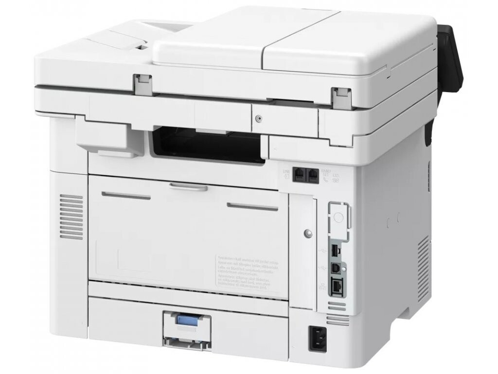 Canon i-SENSYS MF465dw EU MFP 5951C007 laserová multifunkce.

VŠEOBECNÉ ŠPECIFIKÁCIE
Typ zariadenia: Čiernobiele laserové multifunkčné zariadenie
Dostupné funkcie: Tlač, kopírovanie, skenovanie a faxovanie

ŠPECIFIKÁCIE TLAČE
Rýchlosť tlače: 
Jednostranne: až 40 str./min (A4), až 65,4 str./min (A5 – na šírku)
Obojstranne: až 33,6 obr./min (A4)
Spôsob tlače: Čiernobiela tlač laserovým lúčom
Rozlíšenie tlače: Až 1 200 × 1 200 dpi
Doba zahrievania: Pribl.

Režim úspory tonera: ÁnoPokročilé tlačové funkcie:
Šifrovaná zabezpečená tlač
Zabezpečená tlač
Tlač z pamäťového zariadenia USB (JPEG/TIFF/PDF)
Tlač z cloudu (Dropbox, Disk Google, OneDrive) (PDF/JPEG)
Microsoft Universal Print
iOS: AirPrint, aplikácia Canon PRINT Business
Android: certifikácia pre technológiu Mopria, aplikácia Canon PRINT Business, modul plug-in Canon Print Service

ŠPECIFIKÁCIE KOPÍROVANIARýchlosť kopírovania:
Jednostranne (A4): až 40 str./min
Obojstranne (A4): až 33,6 obr./minDoba vytlačenia prvej kópie: Pribl.
Rozlíšenie kopírovania: Až 600 × 600 dpi
Režimy kopírovania: Text, text/fotografie (predvolené), text/fotografie (vysoká kvalita), fotografie
Obojstranné kopírovanie: Obojstranné na obojstranné (automatické)
Viacnásobné kópie: Až 999 kópií

ŠPECIFIKÁCIE PRE SKENOVANIEŠtandardný typ: Farebný
Rozlíšenie skenovania: 
Optické: až 600 × 600 dpi
Rozšírené: až 9 600 × 9 600 dpi

Farebná hĺbka skenovania: 24 bitov / 24 bitov (vstup/výstup)
Stupne šedej: 256 úrovní
Kompatibilita: TWAIN, WIA, ICA
Maximálna šírka skenovania: 216 mm

ŠPECIFIKÁCIE FAXURýchlosť modemu: 33,6 kb/s (až 3 sekundy/stranu)
Režim prijímania: Iba fax, automatické prepínanie fax/telefón, režim záznamníka, manuálny
Rozlíšenie faxu:
Štandardné: 200 × 100 dpi
Jemné: 200 × 200 dpi
Veľmi jemné: 200 × 400 dpi
Ultra jemné: 400 × 400 dpi
Pamäť faxu: Až 512 strán
Rýchle voľby: Až 281 volieb
Skupinové predvoľby / príjemcovia: Maximálne 299 predvolieb / maximálne 299 príjemcov
Sekvenčné vysielanie: Maximálne 310 príjemcov
Zálohovanie pamäte: Trvalá záloha pamäte faxu (zálohovanie pomocou pamäte Flash)
Obojstranné faxovanie: Áno (odosielanie a prijímanie)
Ďalšie funkcie: Meno odosielateľa (TTI), priame odosielanie, hlásenie o vysielaní, sekvenčné vysielanie

PRÁCA S MÉDIAMITyp skenera: Sklo skenera, obojstranný automatický podávač dokumentov (jednoprůchodový)
Vstup papiera (štandardne): 
Zásobník na 250 listov
Viacúčelový zásobník s kapacitou 100 listov
Automatický podávač dokumentov na 50 listov
Vstup papiera (voliteľne): Zásobník na 550 listov
Maximálna vstupná kapacita papiera: 900 listov
Výstup papiera: 150 listov
Typy médií: Bežný papier, recyklovaný papier, silný papier, tenký papier, štítok, pohľadnica, obálka
Veľkosti médií:
Zásobník (štandardný a voliteľný):
A4, A5, A5 (na šírku), A6, B5, Legal, Letter, Executive, Statement, OFFICIO, B-OFFICIO, M-OFFICIO, GLTR, GLGL, Foolscap, 16K, užívateľské veľkosti: minimálne 105 × 148 mm až maximálne 216,0 × 355,6 mm.Gramáže médií: 
Zásobník (štandardný a voliteľný): 60 až 120 g/m2
Viacúčelový zásobník: 60 až 199 g/m2
Automatický podávač dokumentov: 60 až 120 g/m2Obojstranná tlač:A4, Legal, Letter, OFFICIO, B-OFFICIO, M-OFFICIO, GLGL, Foolscap
Používateľská veľkosť: minimálne 210 × 279,4 mm až maximálne 216,0 × 355,6 mm
60 až 120 g/m2

ROZHRANIE A SOFTVÉRTyp rozhrania: USB 2.0 Hi-Speed, 10BASE-T/100BASE-TX/1000Base-T, Wi-Fi – 802.11b/g/n, bezdrôtové priame pripojenieKompatibilita s operačným systémom:
Windows® 11 / Windows® 10 / Server® 2022 / Server® 2019 / Server® 2016 / Server® 2012R2 / Server® 2012
Mac OS X verzia 10.13 a vyššie
Linux

VŠEOBECNÉ VLASTNOSTI
Odporúčaný mesačný objem tlače: 750 až 4 000 strán za mesiac
Pracovné využitie: Maximálne 80 000 strán za mesiac
Rýchlosť procesora: 1 200 MHz
Pamäť: 1 GB
Úložisko: 4GB eMMC
Ovládací panel: Farebná dotyková obrazovka LCD s uhlopriečkou 12,7 cm
Rozmery s priehradkami (Š × H × V): 420 mm × 460 mm × 375 mm
Priestor pre inštaláciu (Š × H × V): 689 mm × 1 081 mm × 824 mm
Hmotnosť: Pribl.

SPOTREBNÝ MATERIÁL
Kazety:
Kazeta 070 (3 000 strán) - súčasť balenia
Kazeta 070H (10 200 strán)

PRÍSLUŠENSTVO
Jednotka podávača papiera AH1 (zásobník na 550 listov)
 
!