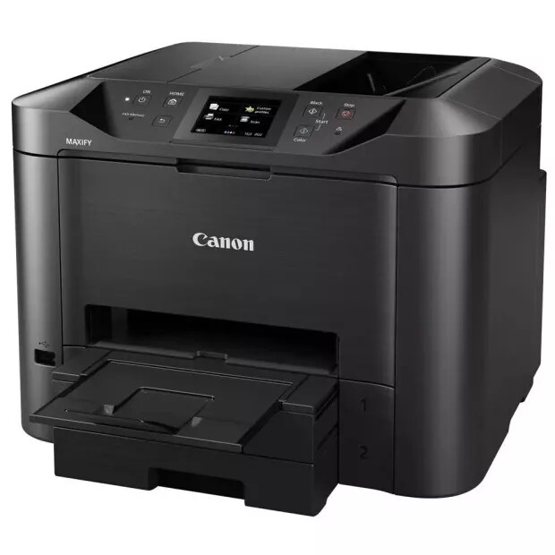 Canon MAXIFY MB5450 0971C009 atramentová multifunkcia.
Komplexné riešenie do malej kancelárie
Rad MAXIFY MB5450 predstavuje ideálnu voľbu pre efektívnu tlač v malých kanceláriách bez nutnosti obetovať výkon, kvalitu alebo spoľahlivosť.
Rýchla tlač a skenovanie
Technológia Quick First Print umožňuje dosiahnuť veľmi krátky čas vytlačenia prvého výtlačku (FPOT): v prípade čiernobielej tlače približne 6 sekúnd.
Pripojenie
Aplikácia Canon PRINT pre zariadenia so systémami iOS a Android umožňuje tlač a skenovanie cez sieť Wi-Fi.
Vždy vysoko kvalitná tlač
Atrament DRHD (Dual Resistant High Density) bol vyvinutý špeciálne pre firemnú tlač.
Ľahko použiteľné a vysoko produktívne
Veľký 8,8 cm farebný dotykový displej umožňuje ľahký prístup ku všetkým funkciám zariadenia radu MAXIFY MB5450.
Nízke prevádzkové náklady
Vďaka zariadeniu radu MAXIFY MB5450 môžete dosiahnuť tlač vo vysokej kvalite, ktorá nezruinuje váš rozpočet.
Tlačiareň:
Rýchlosť tlače: 24,0 obr./min čiernobielo A4; 15,5 obr./min farebne A4
Doba do výstupu prvej strany: Čiernobielo: 6 s (pripravené) / 10 s (režim spánku); Farebne: 7 s (pripravené) / 12 s (režim spánku)
Technológia tlače: Atramentová technológia, tlačová hlava FINE
Maximálne rozlíšenie tlače: 600 × 1 200 dpi
Okraje tlače (minimálne): Horný: 3 mm, dolný: 5 mm, ľavý a pravý: 3,4 mm
Obojstranná tlač: Automatický (bežný papier A4, Letter)
Skenovanie:
Typ skenera: Plochý, jednopriechodový duplexný automatický podávač dokumentov
Technológia skenera: 2× farebný skener CIS
Rozlíšenie skenera (optické): Až 1 200 × 1 200 dpi
Obojstranné skenovanie: K dispozícii (jednopriechodové)
Rýchlosť skenovania (podávač ADF) pribl.: Obojstranne 23 obr./min farebne; Obojstranne 23 obr./min čiernobielo
Maximálna veľkosť dokumentu: Sklo skenera: A4, Letter (216 × 297 mm); Automatický podávač dokumentov: A4, Letter, Legal
Hĺbka skenovania (Vstup / výstup):Farebne: 48 bitov / 24 bitov; Stupne šedej: 16 bitov / 8 bitov
Skenovacie funkcie: Skenovanie do e-mailu, skenovanie do sieťovej zložky, skenovanie do cloudu, skenovanie na zariadení USB
Kopírovanie:
Rýchlosť kopírovania (približne): Farebne, z podávača ADF: 11,5 obr./min; Čiernobielo, z podávača ADF: 22,0 obr./min
Viacnásobné kopírovanie: Až 99 strán
Zmenšenie / zväčšenie: 25 až 400%, prispôsobenie veľkosti stránky
Nastavenie kvality kopírovania: Štandardné, vysoké
Obojstranné kopírovanie: Obojstranný na obojstranný (automaticky)
Funkcia kopírovania: Vymazanie rámčeka, kompletovanie, 2 na 1, 4 na 1, obojstranné kópie
FAX:
Typ faxu: Super G3 / farebný
Rozlíšenie faxu: Čiernobiely režim: až 300 × 300 dpi; Farebný režim: 200 x 200 dpi
Rýchlosť faxovania: Čiernobiely režim: pribl.
Pamäť faxu: Až 250 strán
Kódovaná rýchla voľba: Max.
Skupinová voľba: Max.
Spotrebný materiál:
Typ atramentu: Atrament DRHD (Dual Resistant High Density); 4 zásobníky atramentu (čierny, azúrový, purpurový, žltý)
Atramenty XL:
PGI-2500XL BK
PGI-2500XL C
PGI-2500XL M
PGI-2500XL Y
Pripojenie:
Káblové pripojenia: USB 2.0 Hi-speed; Ethernet 10/100 Mb/s (automatické prepínanie); Port pre pamäťové zariadenie USB flash (typu „A“)
Bezdrôtové pripojenia: Wi-Fi IEEE802.11 b/g/n; Frekvenčné pásmo bezdrôtovej siete LAN: 2,4 GHz; Režim prístupového bodu
Rozmery a hmotnosť:
Rozmery (Š × H × V):
463 × 394 × 351 mm
463 × 459 × 351 mm (po vložení papiera)
Hmotnosť: 12,9 kg!