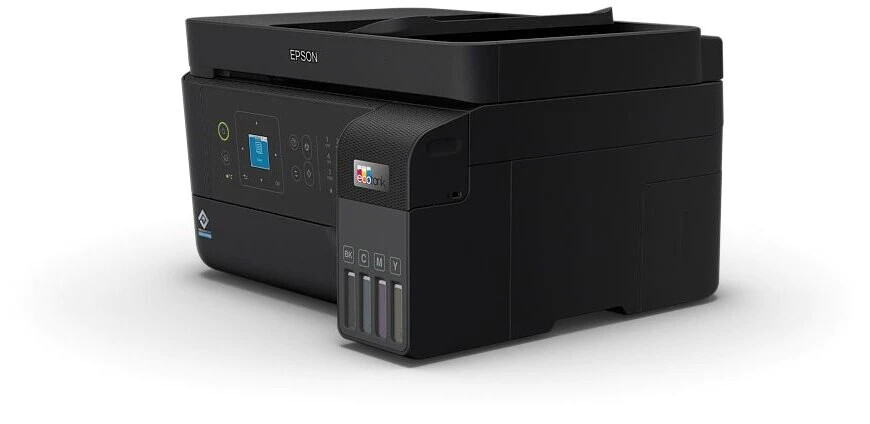 Epson EcoTank L5590 C11CK57403 atramentová multifunkcia.
PRODUKTOVÉ ŠPECIFIKÁCIE

TECHNOLÓGIA
Metóda tlače: Tlačová hlava PrecisionCore™
Min.
Atramentová technológia: Atrament na báze farbív
Tlačové rozlíšenie: 4.800 x 1.200 dpi
TLAČ
Max.
Farby: Čierna, Azúrová, Žltá, Purpurová
SKENOVANIE
Skenovacie rozlíšenie: 1.200 dpi x 2.400 dpi (horizontálne x vertikálne)
Typ skenera: Contact image sensor (CIS)
FAXOVANIE
Rýchle voľby faxových čísel (max.): 100 mená a čísla
Pamäť na stránky: až 100 strán (ITU-T, tabuľka č.
Faxové funkcie: Faxovanie z PC, Automatické opakovanie, Adresár, Rozosielanie faxu, Prijatie prieskumu
SPRACOVANIE PAPIERA/MÉDIÍ
Počet zásobníkov papiera: 1
Formáty papiera: A4 (21.0 x 29,7 cm), A5 (14,8 x 21,0 cm), A6 (10,5 x 14,8 cm), B5, B6, C6 (obálka), DL (obálka), No.
Automatický podávač dokumentov: 30 Strany
Kapacita vstupného zásobníka: 100 Listy Štandardné
Spracovanie médií: Tlač bez okrajov (do veľkosti 10 x 15 cm)
VŠEOBECNÉ INFORMÁCIE
Spotreba energie: 12 W (samostatné kopírovanie, vzor ISO/IEC 24712), 0,9 W (úsporný režim), 7,1 W Pripravené, 0,2W (vypnutie), TEC 0,14 kWh/week
Rozmery výrobku: 375 x 347 x 237 mm (šírka x hĺbka x výška)
Hmotnosť výrobku: 5,2 kg
kompatibilné operačné systémy: Mac OS 10.9.x, Ubuntu 16.04 LTS, Windows 11, Windows 7 (32/64 bit), Windows 8 (32/64 bitová verzia), Windows 8.1 (32/64 bit), Windows Server 2003 R2 x64, Windows Server 2012 R2, Windows Server 2016, Windows Vista (32/64-bitová verzia), Windows XP SP3 alebo later (32-bit), macOS 11 alebo later
Obsiahnutý softvér: Epson Event Manager, Epson Fax Utility, Epson Photo+, Epson ScanSmart WLAN zabezpečenie WEP 64 Bit, WEP 128 Bit, WPA PSK (TKIP), WPA2 PSK (AES), WPA3-SAE (AES)
Tlač z mobilných zariadení a tlač do cloudu: Apple AirPrint, Mopria, Epson Smart Panel App, Epson Creative Print App, Epson Connect (Email Print, Remote Print Driver)
Bezplatnú predĺženú záruku získate registráciou na webovej stránke spoločnosti Epson. 
!