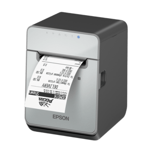 Epson TM-L100, Sync & Charge, 8 dots/mm (203 dpi), cutter, linerless, USB, BT, Ethernet, black