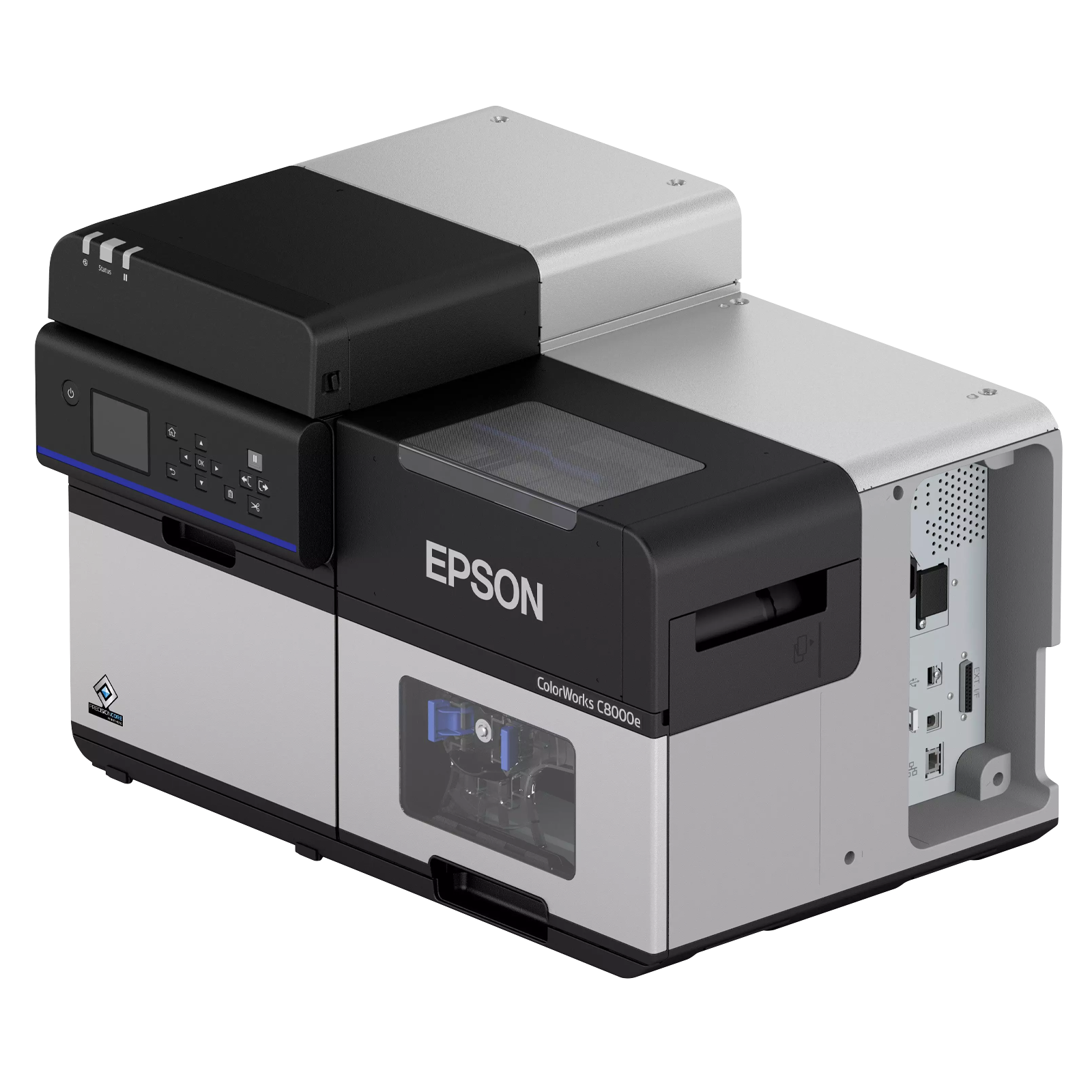 Epson ColorWorks C8000e (mk) C31CL02102MK, barevná tiskárna štítků, cutter, disp., USB, Ethernet, kit (USB), black, grey