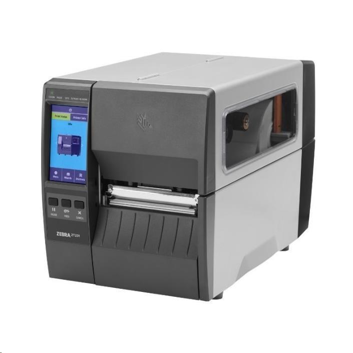 Zebra ZT231 ZT23142-D0E000FZ, label printer, 8 dots/mm (203 dpi), display, EPL, ZPL, ZPLII, USB, USB Host, RS232, BT (BLE), Ethernet.