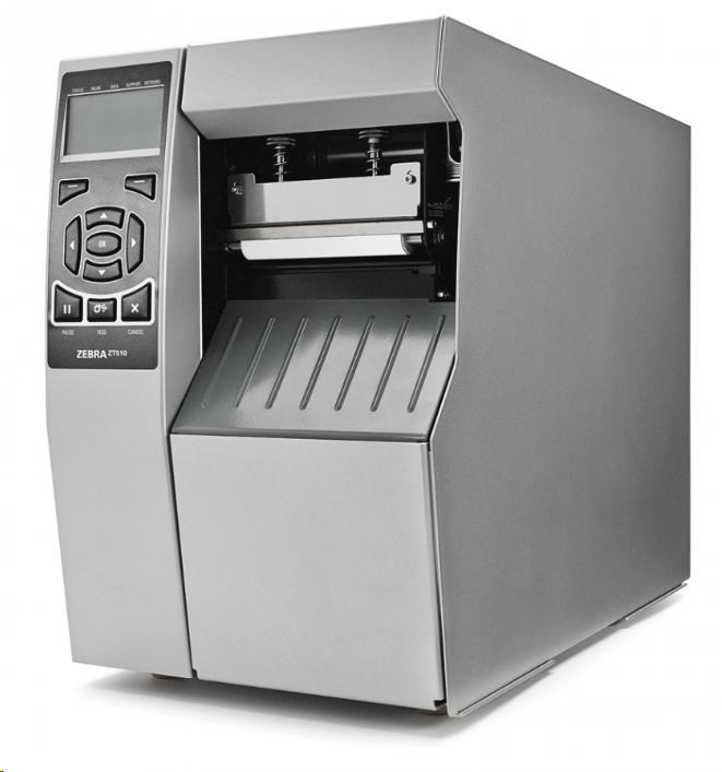 Zebra ZT510 ZT51042-T2E0000Z label printer, 8 dots/mm (203 dpi), peeler, rewind, disp., ZPL, ZPLII, USB, RS232, BT, Ethernet
