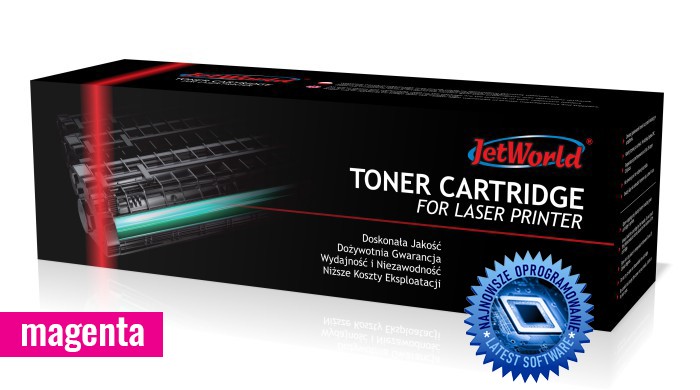 JetWorld PREMIUM kompatibilný toner pro Canon T09M 3018C006 purpurový (magenta).

Cena kompatibilného tonera Jet World pre tlačiarne Canon je nižšia ako cena originálu, takže ušetríte až 80 % nákladov na tlač.
Vďaka prémiovej kvalite je táto alternatívna kazeta vhodná aj pre náročných používateľov.
Kompatibilná tonerová kazeta dokáže vytlačiť rovnako alebo dokonca viac strán ako originál, pričom si zachováva rovnakú kvalitu - ostré črty a sýte farby.
Na všetky kazety Jet World poskytujeme doživotnú záruku.
Je ideálna na každodennú tlač dokumentov alebo fotografií vašich nezabudnuteľných zážitkov.
Každá alternatívna tonerová kazeta prechádza počas výroby prísnou kontrolou kvality.
Spoločnosť Jet World, ktorá má viac ako 20 rokov overených skúseností, vyrába produkty podľa noriem ISO 9001, ISO 14001 a ISO 18001.

Existuje mnoho výrobcov kompatibilných kaziet, ale ich kvalita sa môže líšiť. Vďaka overenej kvalite nášho dodávateľa zaručujeme 100 % spokojnosť. Spoločnosť Jet World získala počas svojho pôsobenia na trhu veľa skúseností a vďaka tomu jej výrobky dosahujú rovnakú úroveň kvality ako originálne.
Kód výrobcu: JW-CT09MN