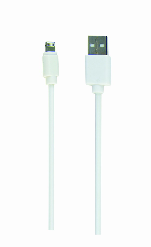 Kabel CABLEXPERT CC-USB2-AMLM-2M-W USB 2.0 Lightning (IP5 a vyšší) nabíjecí a synchronizační kabel, 2m, bílý