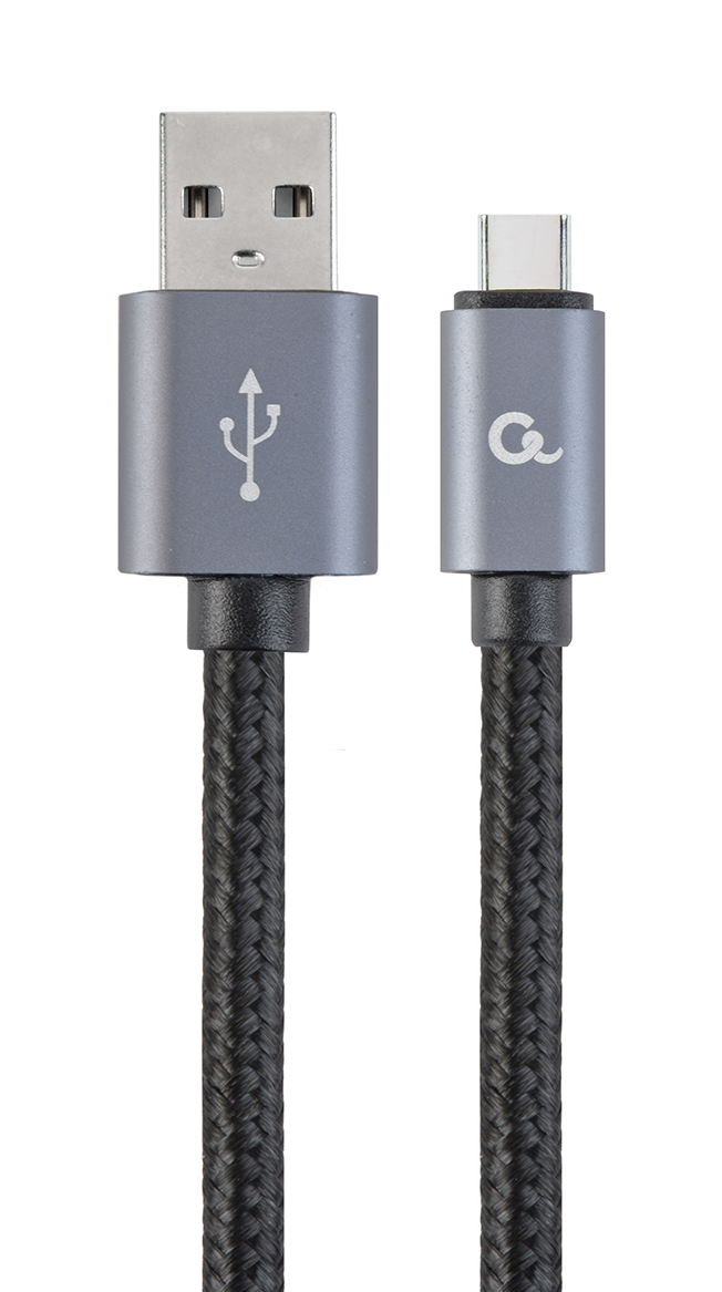 Kabel CABLEXPERT CCB-mUSB2B-AMCM-6 USB 2.0 AM na Type-C kabel (AM/CM), 1,8m, opletený, černý, blister