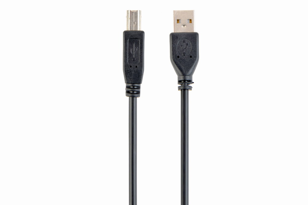 Kabel CABLEXPERT CCP-USB2-AMBM-10 USB A-B 3m 2.0 HQ Black, zlacené kontakty