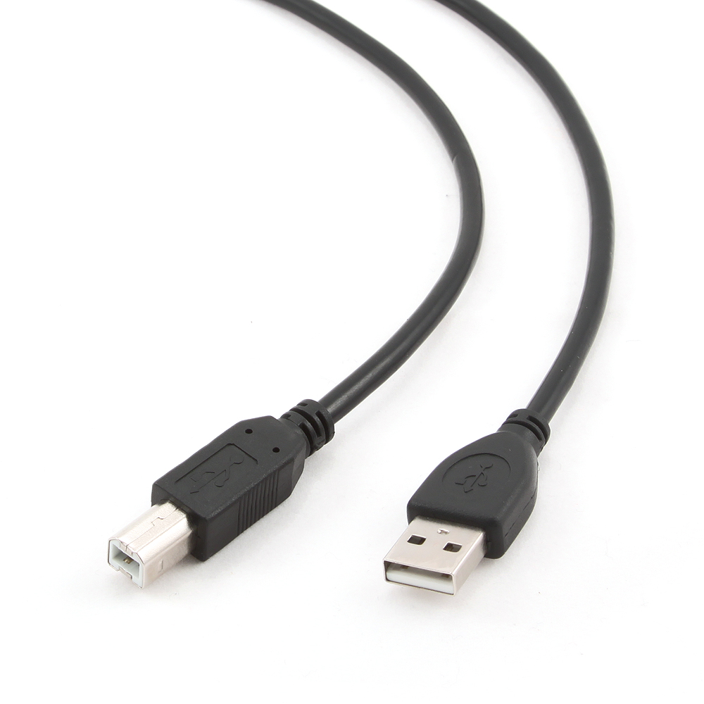 Kabel CABLEXPERT CCP-USB2-AMBM-15 USB A-B 4,5m 2.0 HQ Black, zlacené kontakty