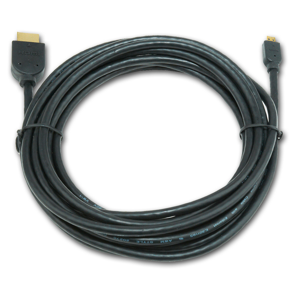 Kabel CABLEXPERT CC-HDMID-15 HDMI-HDMI micro 4,5m, 1.3, M/M stíněný, zlacené kontakty, černý