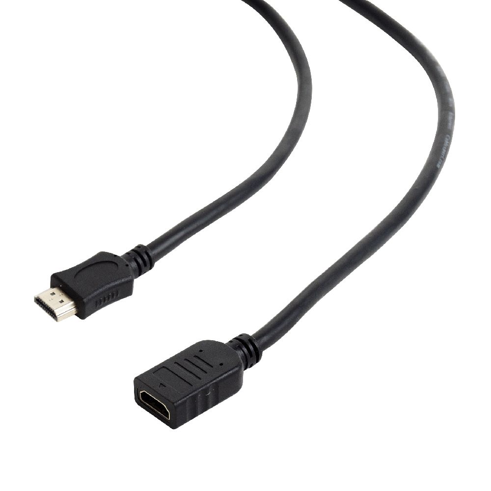 Kabel CABLEXPERT CC-HDMI4X-6 HDMI-HDMI 1,8m, 1.4, M/F stíněný, zlacené kontakty, prodlužovací, černý