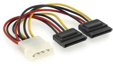 Kabel CABLEXPERT CC-SATA-PSY SATA napájecí  15cm  1x 5,25 na 2xSATA