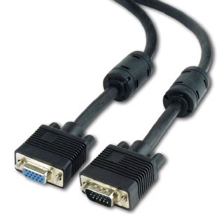 Kabel CABLEXPERT CC-PPVGAX-10M-B prodlouž  mon  15M/15F VGA 9m stíněný extra, ferrity, BLACK