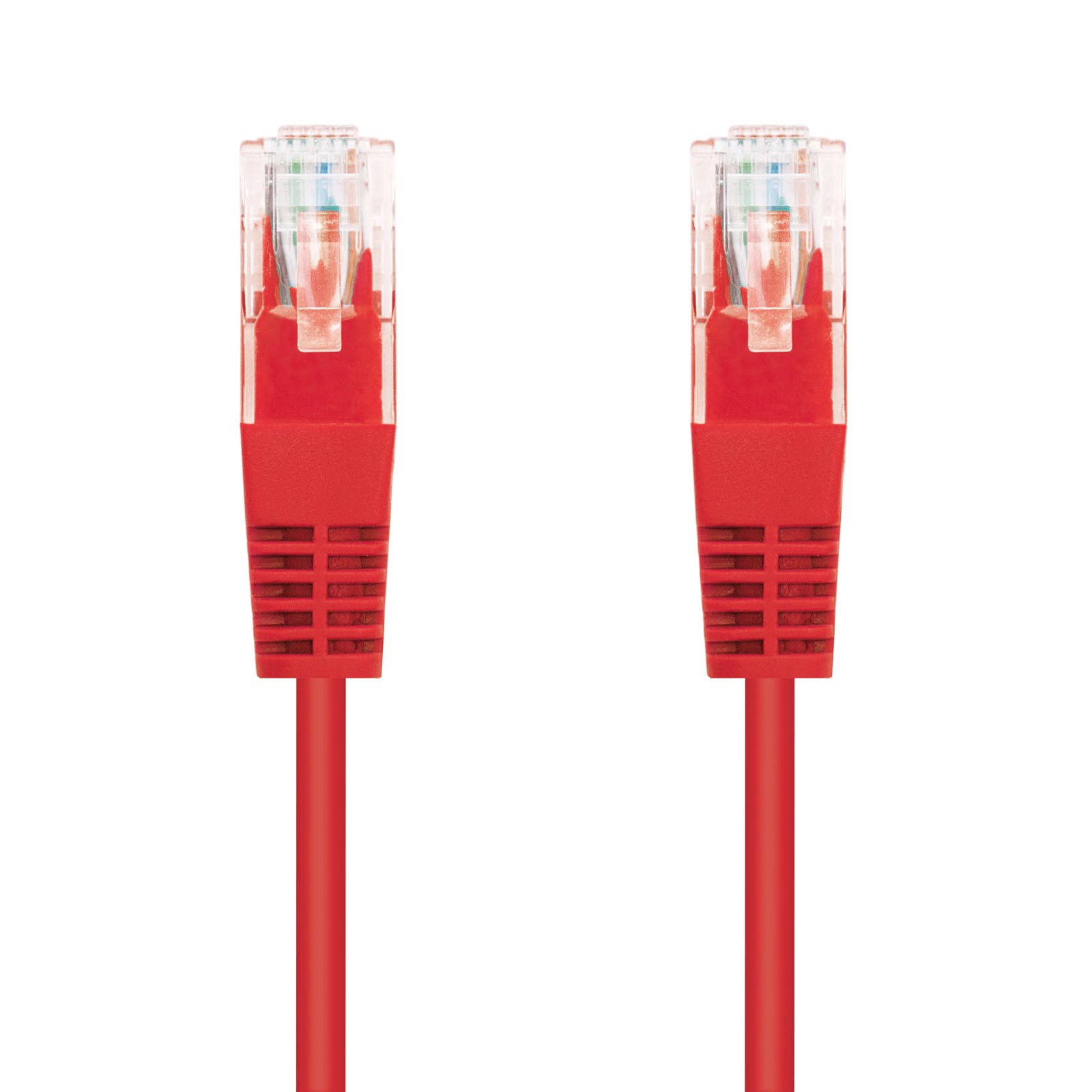 Kabel C-TECH CB-PP5-025R patchcord Cat5e, UTP, červený, 0,25m