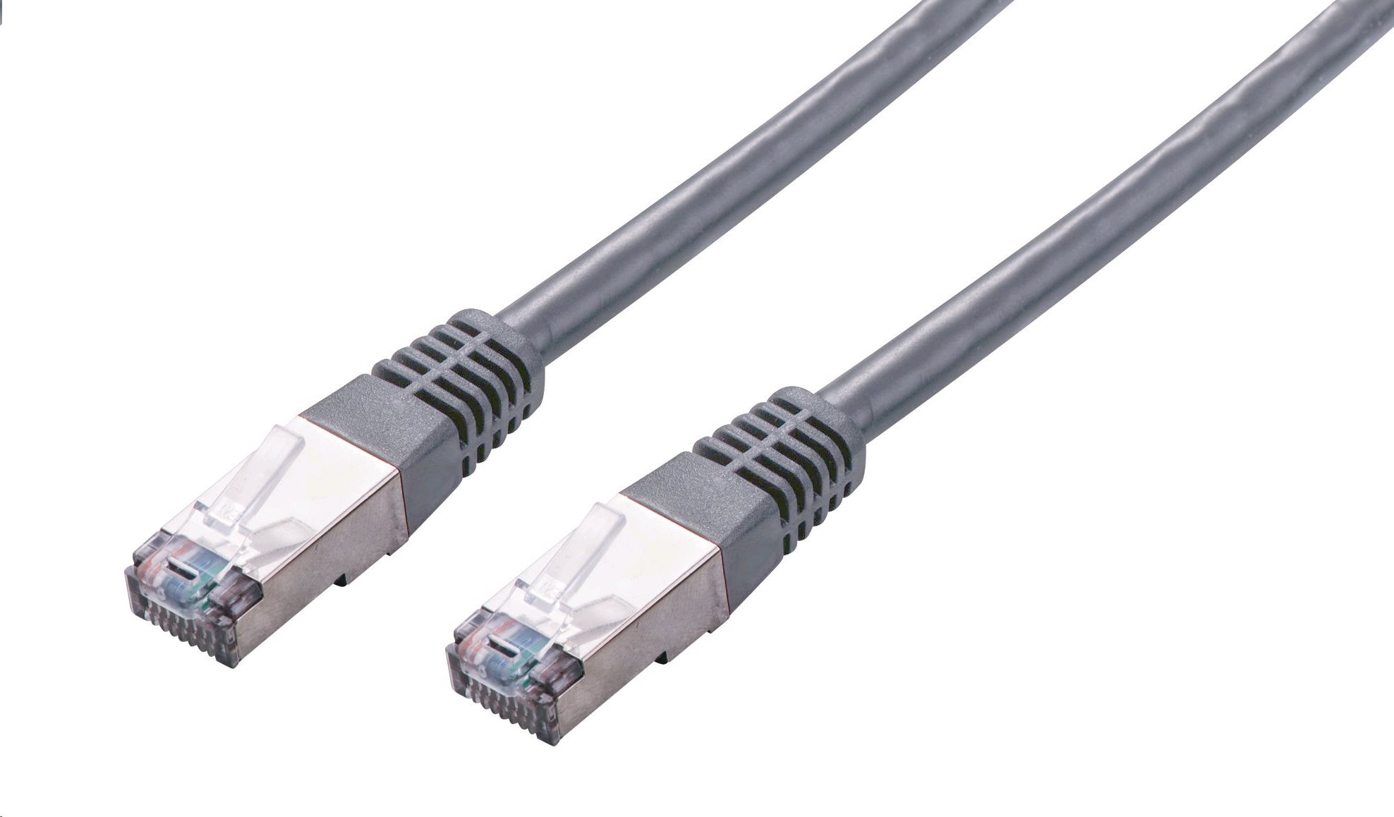 Kabel C-TECH CB-PP5F-10 patchcord Cat5e, FTP, šedý, 10m