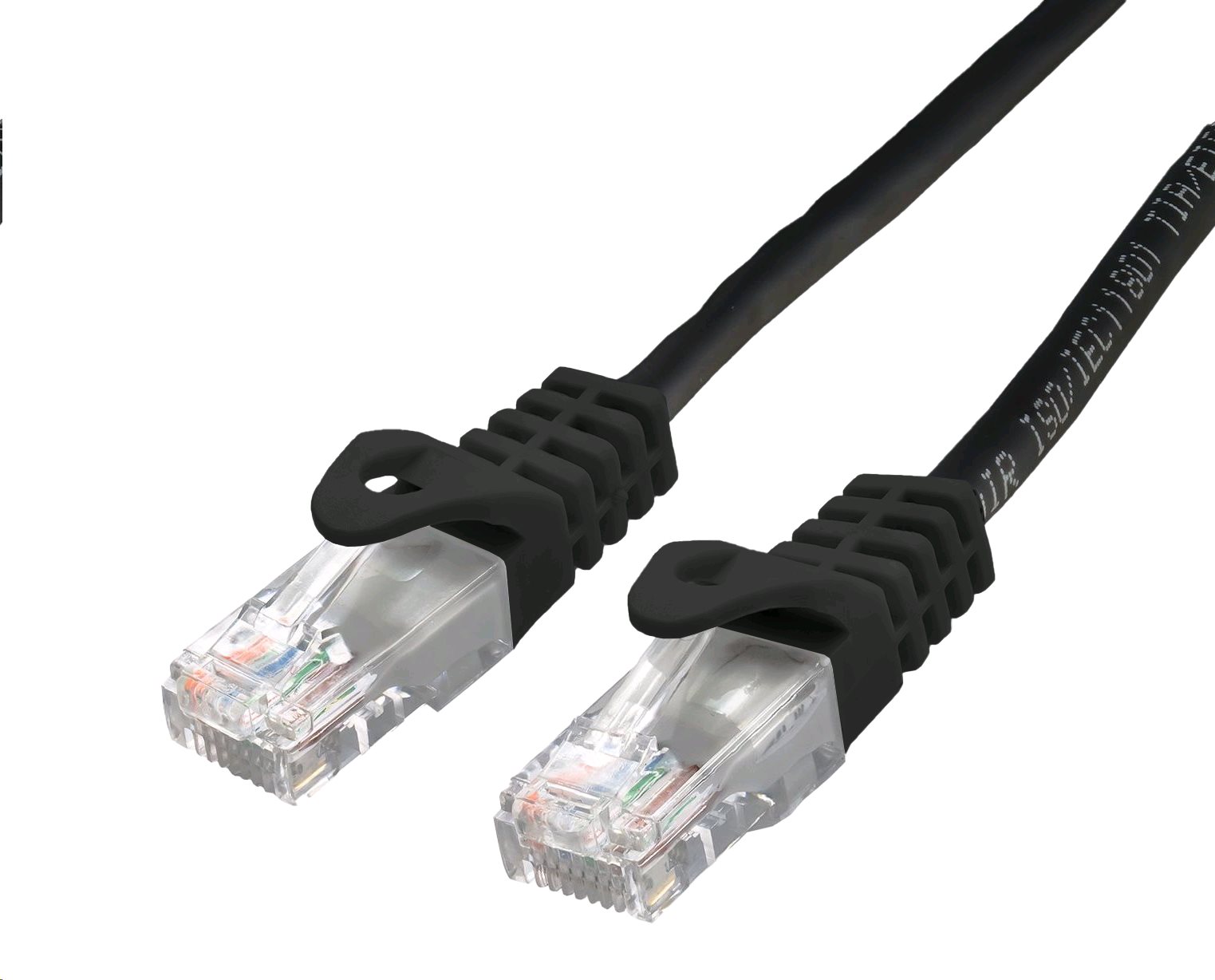 Kabel C-TECH CB-PP6-1BK patchcord Cat6, UTP, černý, 1m