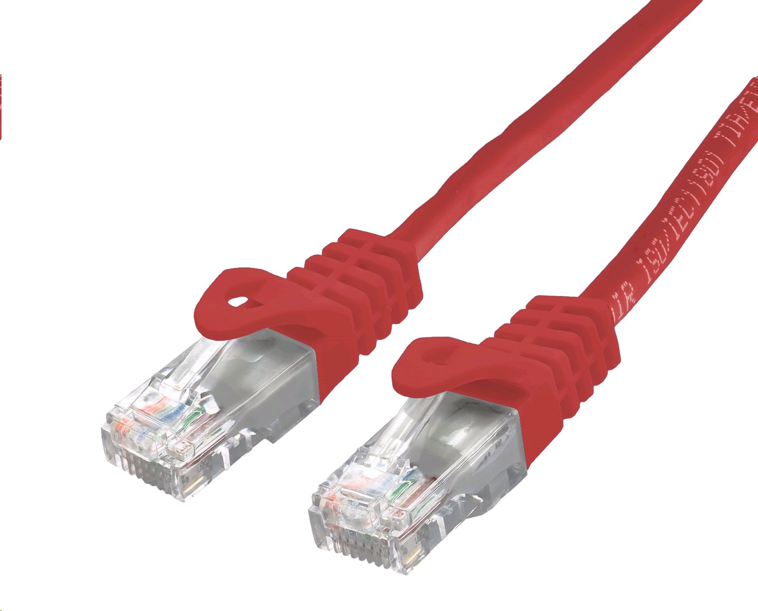 Kabel C-TECH CB-PP6-3R patchcord Cat6, UTP, červený, 3m