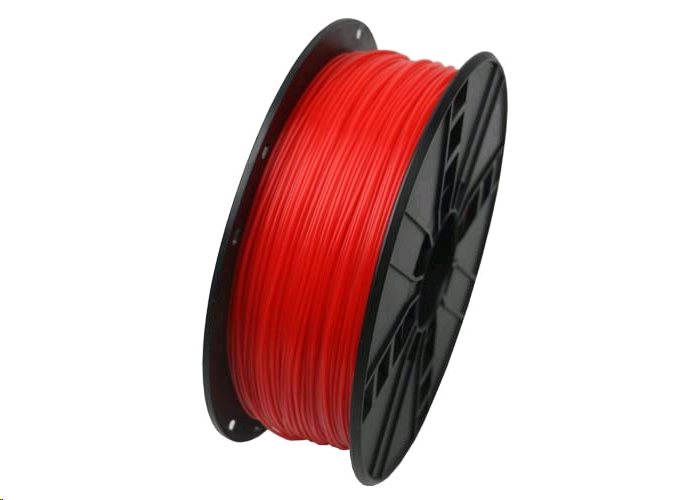 GEMBIRD 3D filament, PLA, 1,75mm, 1000g, 3DP-PLA1.75-01-FR,  fluorescentní, červená