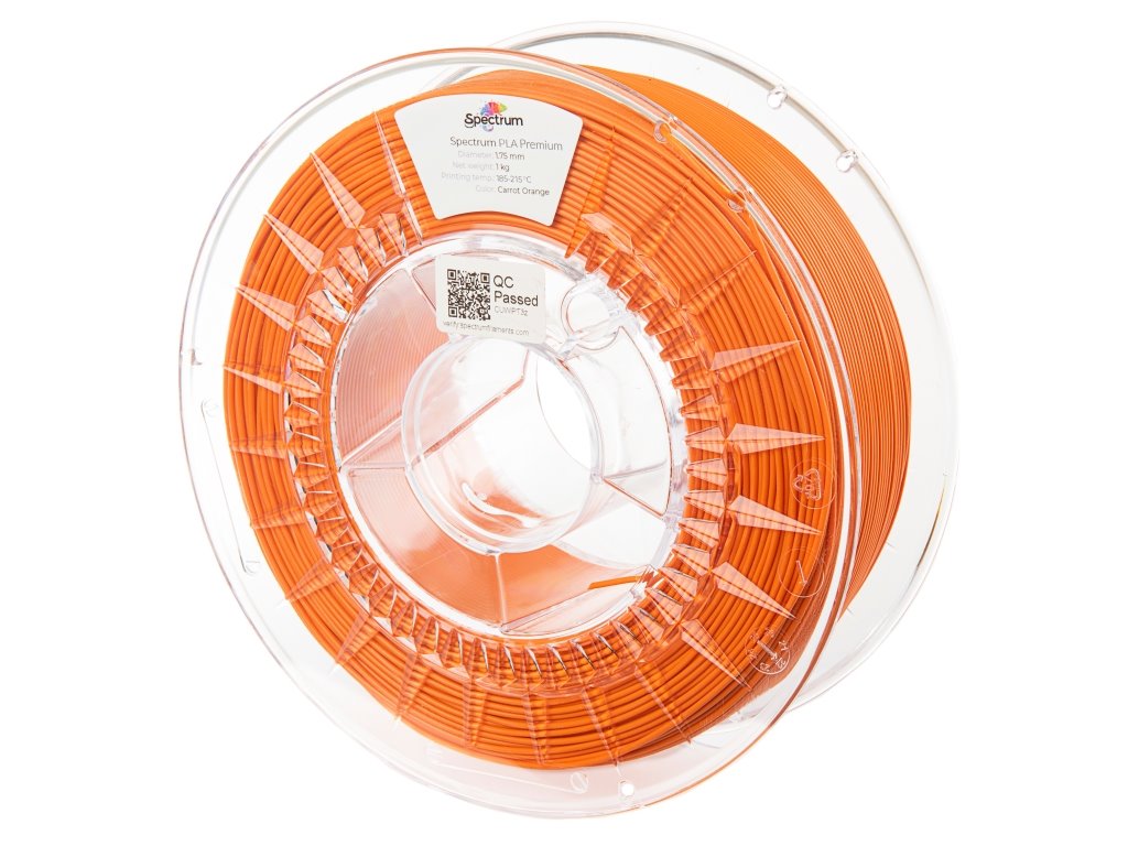 Spectrum 3D filament, Premium PLA, 1,75mm, 1000g, 80040, carrot orange.