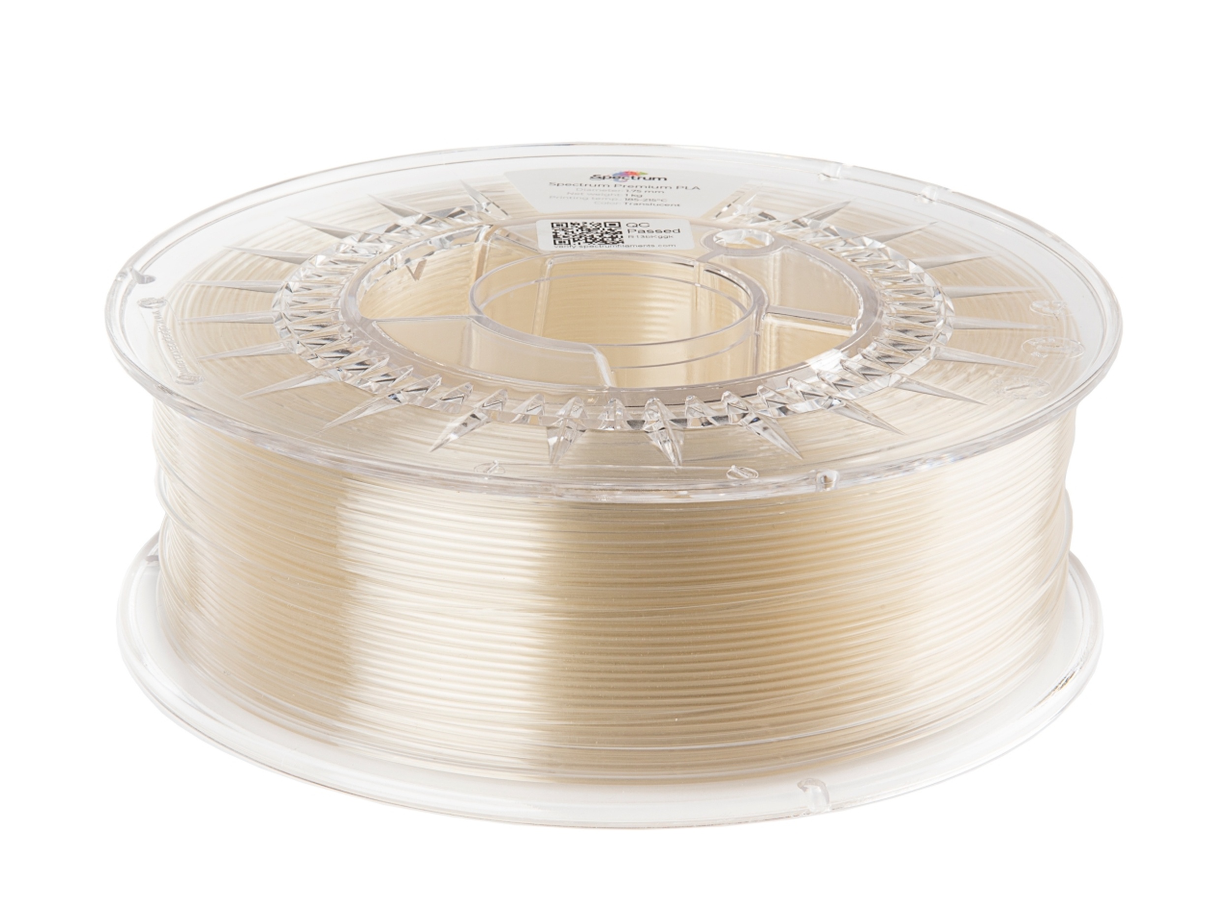 Spectrum 3D filament, Premium PLA, 1,75mm, 1000g, 80335, translucent.