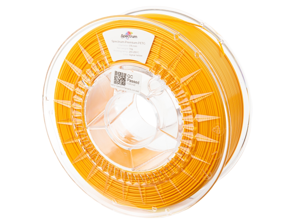 Spectrum 80604 3D filament, Premium PET-G, 1,75mm, 1000g, signal yellow