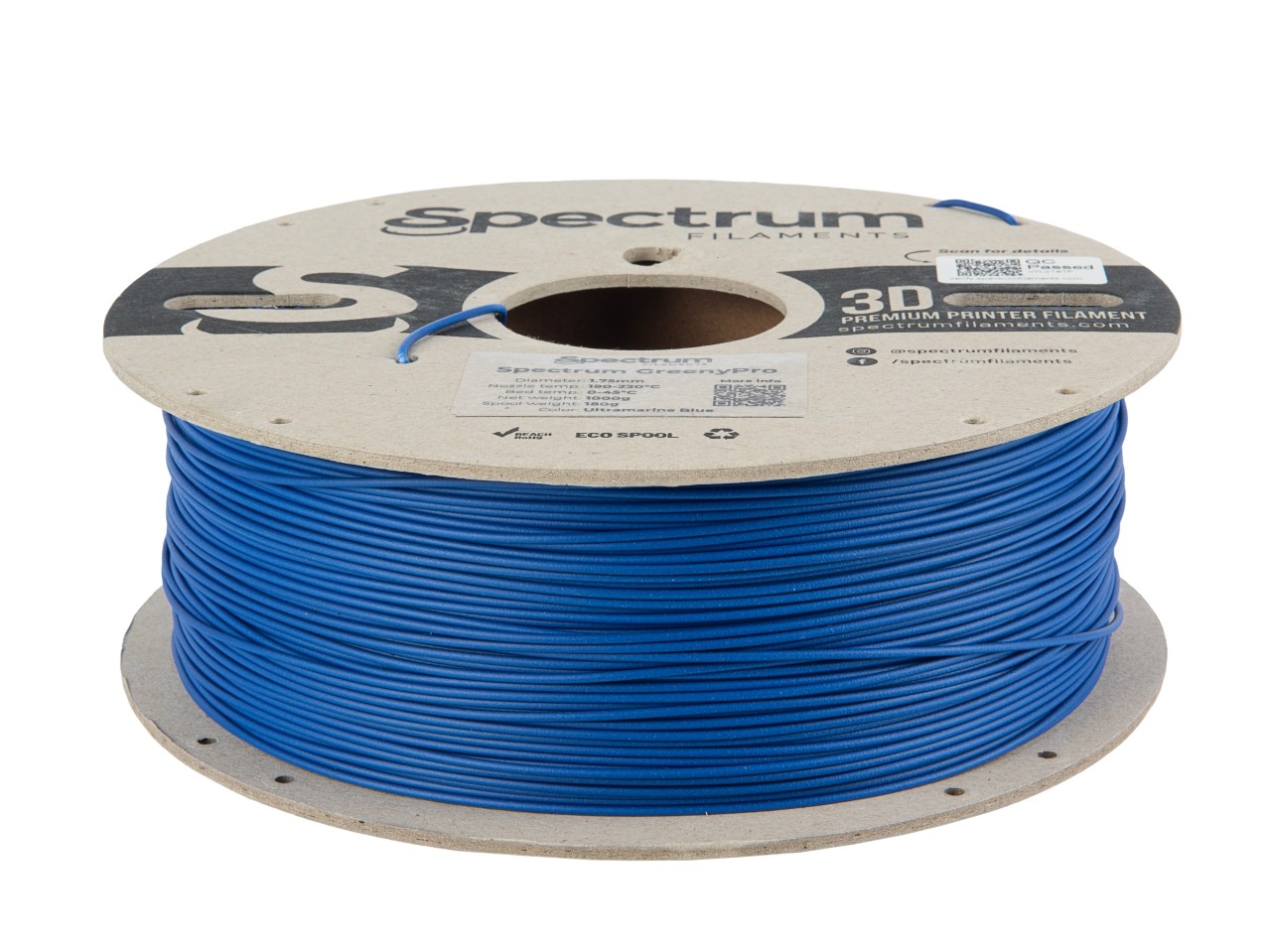 Spectrum 80904 3D filament, GreenyPro, 1,75mm, 1000g, ULTRAMARINE BLUE