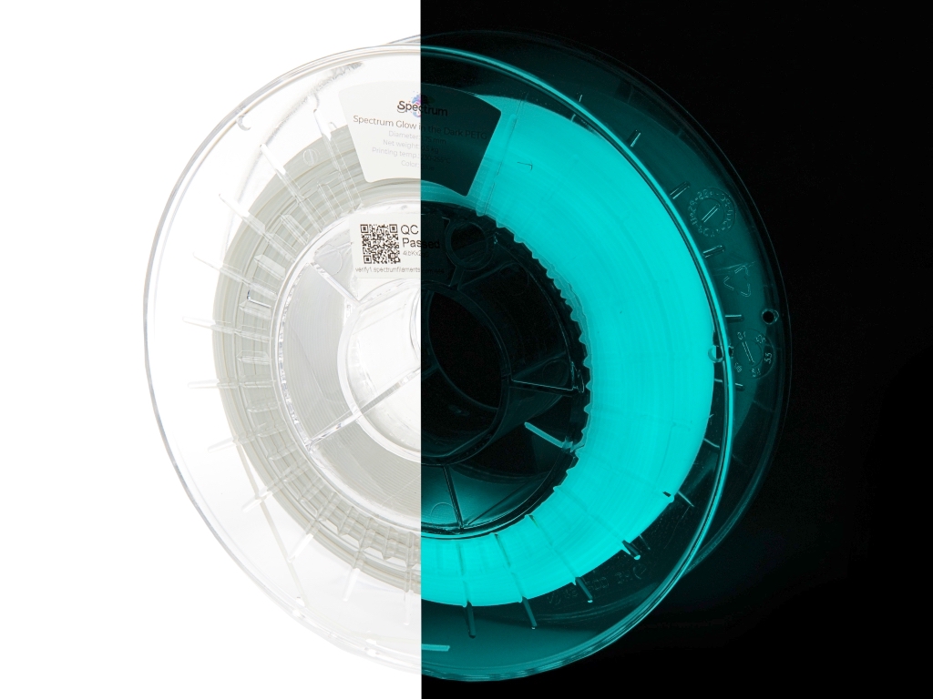 Spectrum 80535 3D filament, PET-G Glow in the Dark, 1,75mm, 500g, BLUE