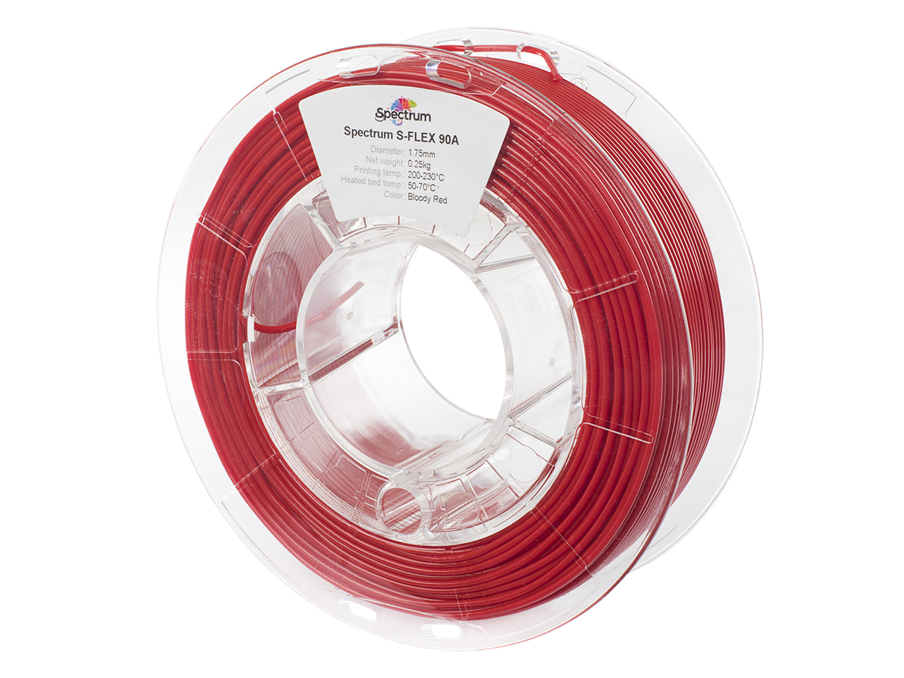 Spectrum 80252 3D filament, S-Flex 90A, 1,75mm, 250g, bloody red